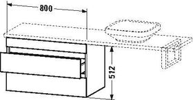 Duravit Konsolenunterschrank DURASTYLE 512x800x478mm nussbaum dunkel/weiß matt