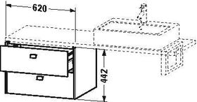 Duravit Konsolenunterschrank BRIOSO Griffe Frontfarbe 442x620x480mm we matt