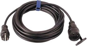 Schutzkontaktverlängerung 16A 250V 3x1,5mm² 5m H07RN-F schwarz IP44 JÄGER DIREKT