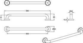 V&B Wandhaltegriff ViCare Funktion we 600mm