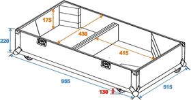 ROADINGER Flightcase 2x PAS-215