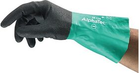 Chemiehandschuhe Alphatec 58-128 Gr.7 grau EN 374,EN 388 PSA III ANSELL