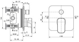 IDS Einhebel-Badearmatur TONIC II UP Bausatz 2 chrom