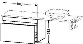 Duravit Konsolenunterschrank DURASTYLE 512x800x478mm leinen/weiß matt