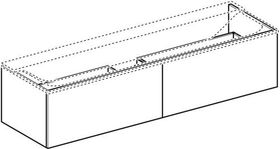 Geberit Waschtischunterschrank XENO² 1595x350x473mm Melam Holzstruktur/scultu