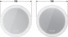 Duravit Spiegelset HAPPY D.2 PLUS Icon m Be d= 700x55mm Lichtfelddekor organic