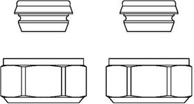 OV Klemmringverschraubung Regusol Set, Messing, DN 20 18mm (4 Stück)