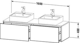 Duravit Waschtischunterbau XSQUARE 1600x400x548mm 2 Au we ma ES Ah rechts