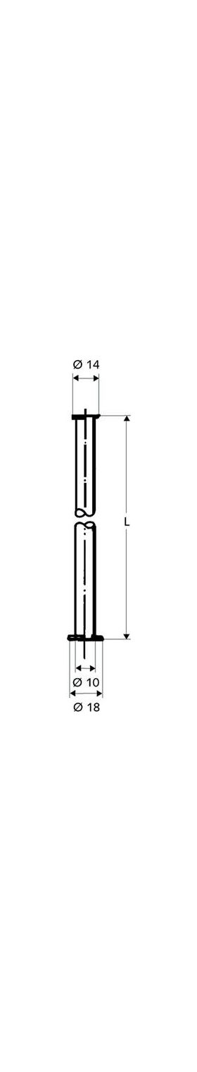 Schell Kupferrohr 10 mm 3/8Zoll Bördel/1/2Zoll Bördel 700mm, chrom - VPE: 20