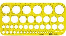 M+R Zeichenschablone 85230670 Kreis Polystyrol gelb/transparent