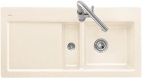 Subway 60 flat Spüle Becken rechts 965 x 475 mm Ivory Ceramicplus