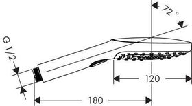 Handbrause RAINDANCE SELECT E 120 3jet mattschwarz