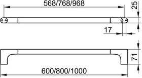 Keuco Badetuchhalter EDITION 400 800mm bro gebü