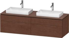 Duravit Waschtischunterbau L-CUBE 1620x482x550mm we ma ES Nussbaum rechts