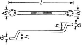 Doppelringschlüssel 630 10x11mm 200mm HAZET