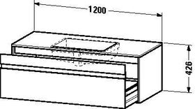 Duravit Waschtischunterbau KETHO 550x1200x426mm basalt matt