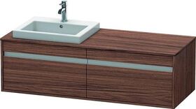 Duravit Waschtischunterbau KETHO 550x1400x426mm WT links nussbaum dunkel