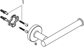 HG Papierrollenhalter Logis Universal ohne Deckel, Wandmontage chrom