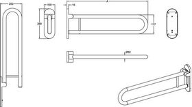 V&B Klappgriff ViCare Funktion we 650mm