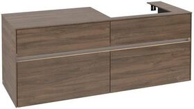 V&B Waschtischunterschrank COLLARO 140x54,8x50cm WT re m LED-B. Arizona Oak