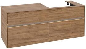 V&B Waschtischunterschrank COLLARO 140x54,8x50cm WT re m LED-B. Kansas Oak