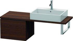 Duravit Konsolenunterschrank L-CUBE 400x520x477mm nussbaum gebürstet