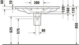 Duravit Möbelwaschtisch D-NEO m ÜL m HLB ohne Hahnloch 1005x480mm weiß