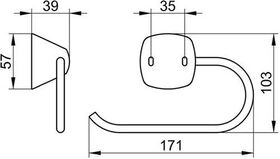 Keuco Toilettenpapierhalter CITY2 offen vc