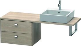 Duravit Konsolenunterschrank BRIOSO Griffe chrom 442x620x480mm pine silver