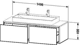 Duravit Waschtischunterbau XSQUARE 400x1400x548mm weiß matt