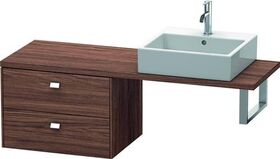 Duravit Konsolenunterschrank BRIOSO Griffe chr 442x620x480mm nussbaum dunkel