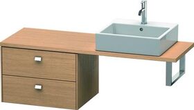 Duravit Konsolenunterschrank BRIOSO Griffe chr 442x620x480mm europ. eiche