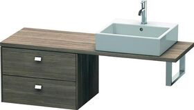 Duravit Konsolenunterschrank BRIOSO Griffe chrom 442x620x480mm pine terra