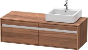 Duravit Waschtischunterbau KETHO 550x1400x426mm Be rechts nussbaum natur