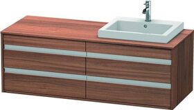 Duravit Waschtischunterbau KETHO 550x1400x496mm WT rechts nussbaum natur