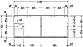 Duravit Fußgestell für Duschwanne Tempano 1700x700mm