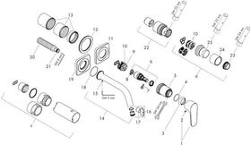 EH-WT-MI AXOR CITTERIO M DN 15 UP m Ros. mit Auslauf 227mm chrom