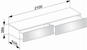 Keuco Sideboard EDITION 400 Hö j 270mm 2100x289x535mm we hgl/cash kl