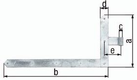 Torwinkelband 600x1000x60x120mm STA TZN li.ob 8mm GAH