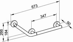 Keuco Winkelgriff PLAN CARE 135° li Ausf alu sil-elo