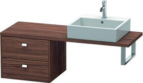 Duravit Konsolenunterschrank BRIOSO Griffe chr 442x520x480mm nussbaum dunkel