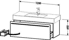 Duravit Waschtischunterbau X-LARGE 468x1200x448mm weiß hochglanz lackiert