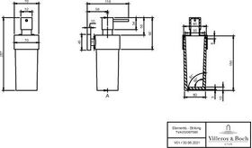 V&B Seifenspender ELEMENTS STRIKING 70x121x207mm, eckig brushed nickel matt