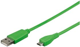 USB Datenkabel (USB-A - micro USB B) 100cm grün