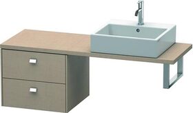 Duravit Konsolenunterschrank BRIOSO Griffe chrom 442x520x480mm leinen