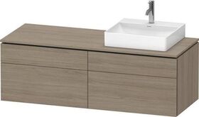 Duravit Waschtischunterbau L-CUBE 1420x482x550mm we ma ES Ahorn beidseitig