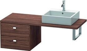 Duravit Konsolenunterschrank BRIOSO Griffe chr 442x520x550mm nussbaum dunkel