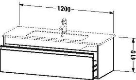 Duravit Waschtischunterbau KETHO 410x1200x475mm weiß matt