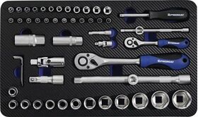 Steckschlüsselsatz 55-tlg.1/4+1/2 Zoll SW 4-32mm Z.72/72 6KT PROMAT
