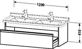 Duravit Waschtischunterbau KETHO 465x1200x410mm kastanie dunkel